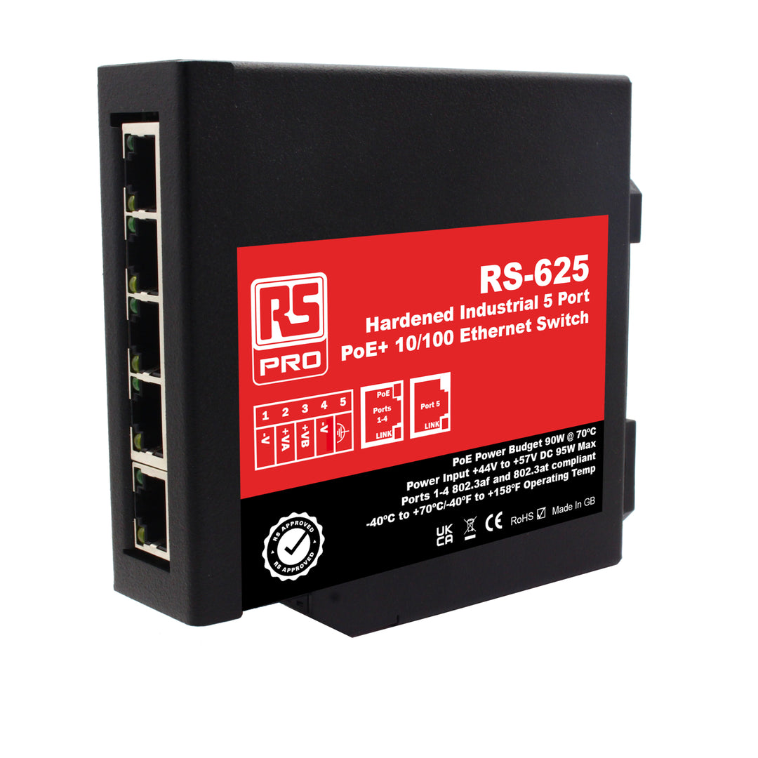 TieDex UK Unmanaged 5 Port Ethernet Switch Power Over Ethernet