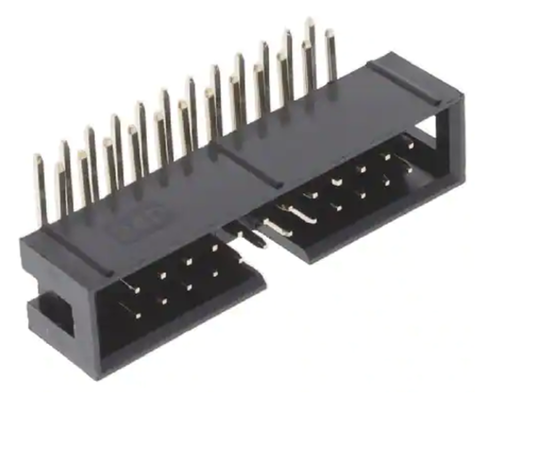 TieDex UK Right Angle Surface PCB Header, 24 Contact(s), 2.54 mm Pitch, 2 Row, Shrouded