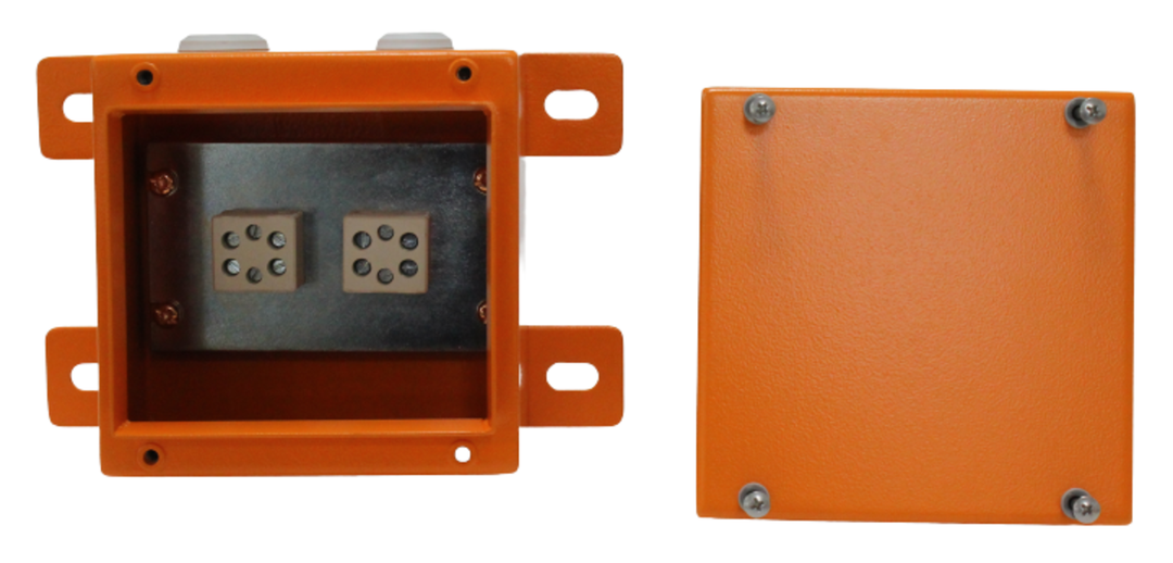 TieDex UK Orange Steel Junction Box, IP65, IECEx, 150 mm, 150mm 100 mm