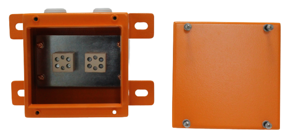 TieDex UK Orange Steel Junction Box, IP65, IECEx, 150 mm, 150mm 100 mm