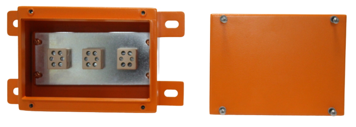TieDex UK Orange Steel Junction Box, IP65, IECEx, 250 mm, 150mm 100 mm
