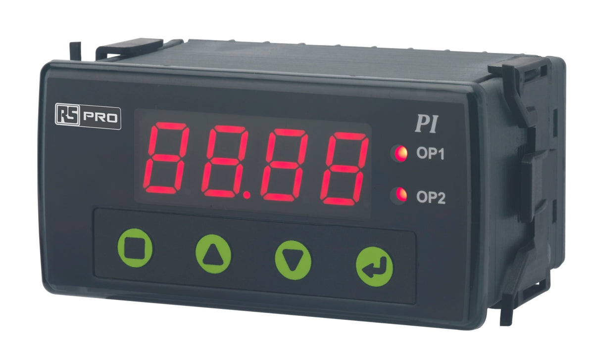 TieDex UK 7 Segment Multi-Function Panel Meters for RTD Temperature Prob, Temperature, Voltage, Current, 92 mm x 45 mm