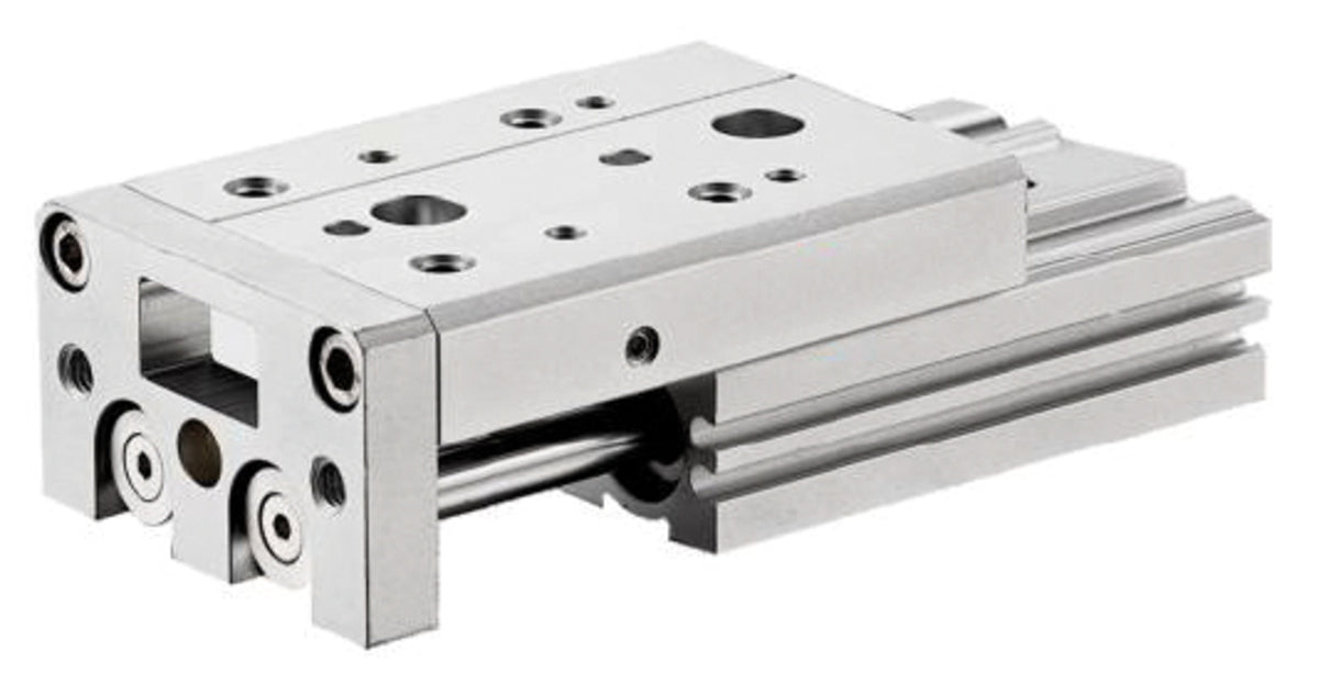 TieDex UK Pneumatic Guided Cylinder - 8mm Bore, 20 mm Double Acting Acting