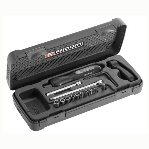 Facom 10 Piece Torque Screwdriver Set Tool Kit with Case