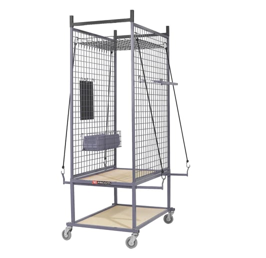 Facom 2 4 Swivel Wheels Trolley, 900 mm, 150 kg Load, 600 mm