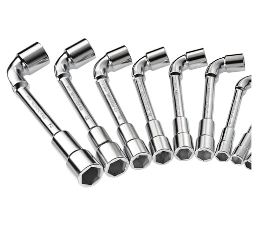 Facom Hexagon Tubular Box Spanner, 22 Pieces, 8 to 32 mm Tip
