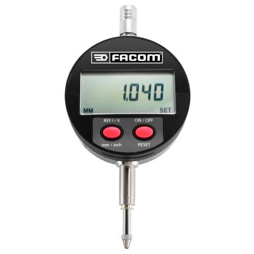 Facom 1365 Imperial, Metric Dial Indicator 12.5 mm Max. Measurement, 0.001 mm Accuracy