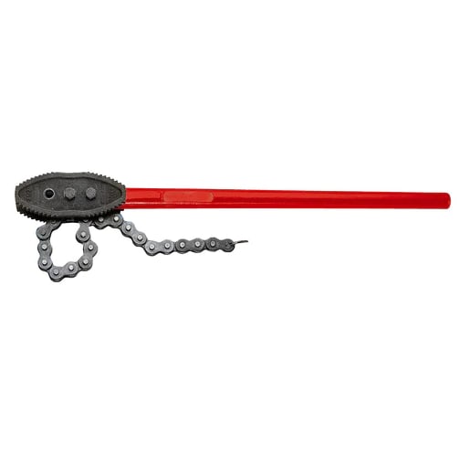Facom, 180 mm Jaw Capacity Chain Wrench, 690mm Overall, Metal Handle