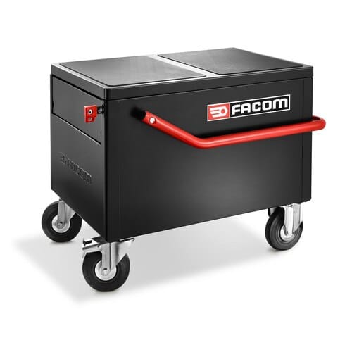 Facom 2 Drawer Wheeled Roller Cabinet, Epoxy Coated Metal
