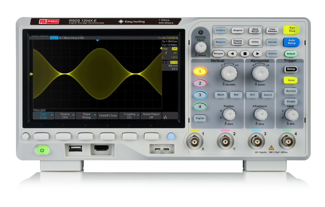 TieDex UK RS-SDS1204X-E, 200 MHz Bench Oscilloscope 16-Channel