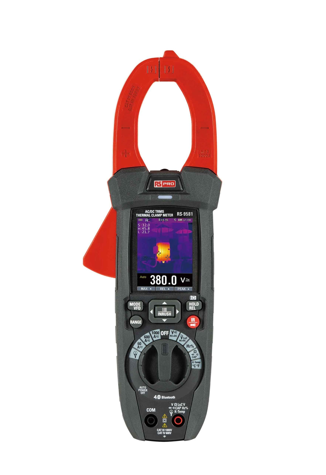TieDex UK DT-9581 Clamp Meter, 1000 A dc 1000 A ac 1000 V dc 1000 V ac CAT III 1000 V, CAT III 600 V Non-Contact Voltage