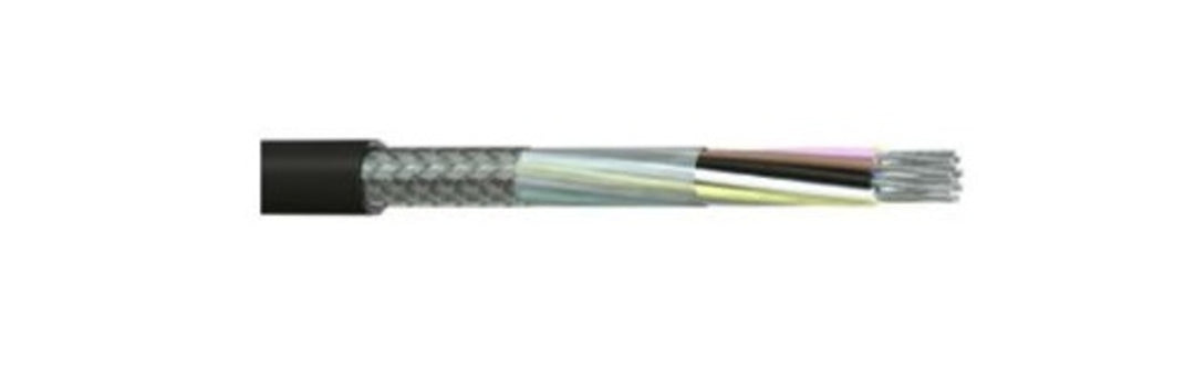 TieDex UK DEF STAN Multi-Core Industrial Cable, 4 Cores, 0.22mm², Screened, 500 m, Black Polyvinyl Chloride Sheath