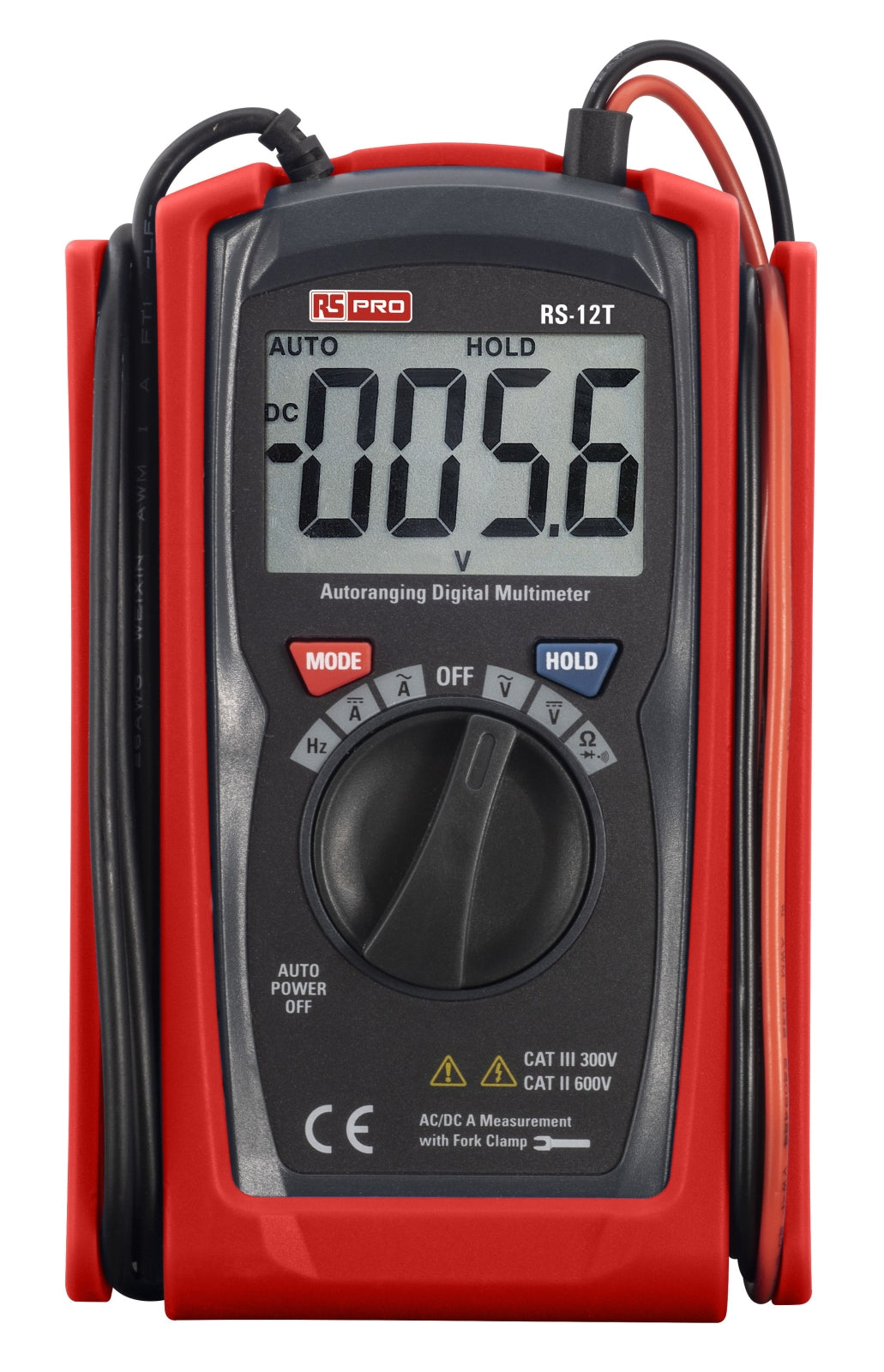 TieDex UK Handheld Multimeter True RMS, 100 A ac, 100 A dc, 600 V ac, UKAS Calibrated