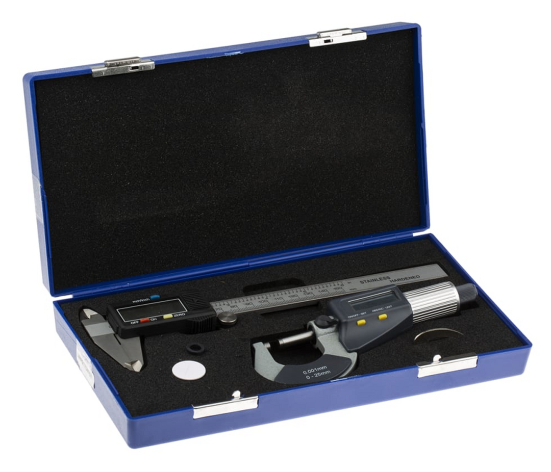 TieDex UK Imperial &amp; Metric Caliper and Micrometer Measuring Set, UKAS