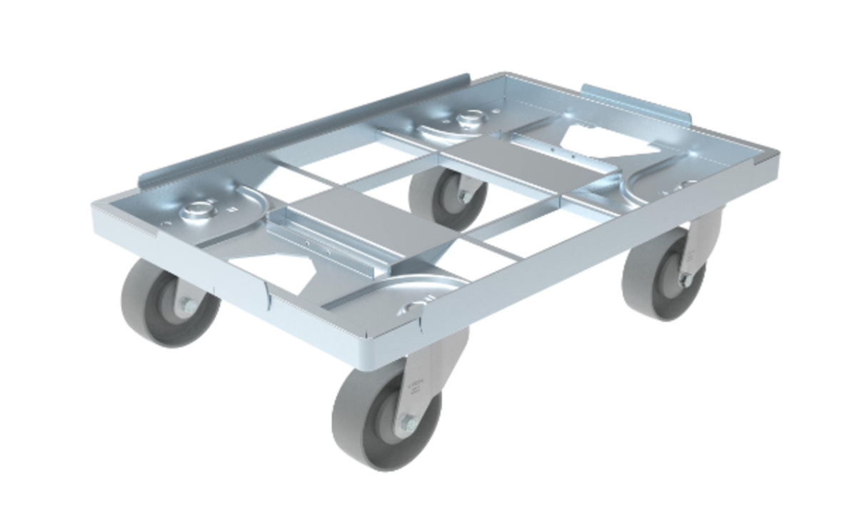 TieDex UK Steel Dolly, 300 kg Load, 400mm W x 600 mm L x 400 mm H