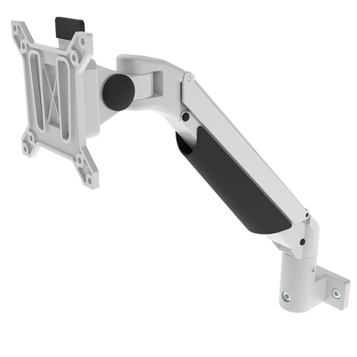 TieDex UK Silver, Black Monitor Arm, Wall