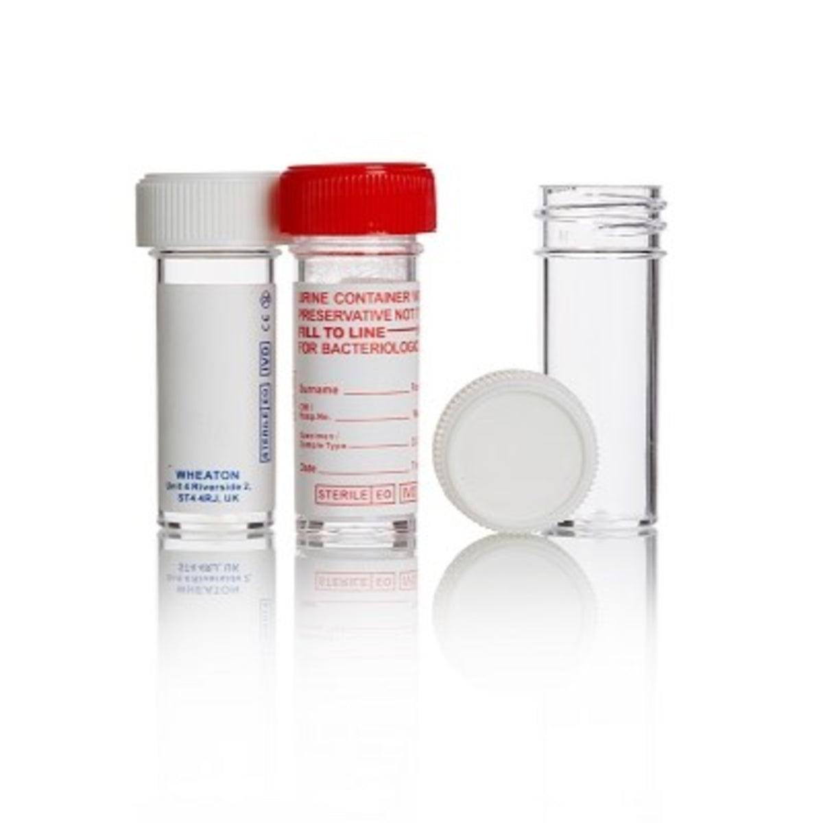 TieDex UK 7ml Polystyrene Wide Neck Storage Bottle