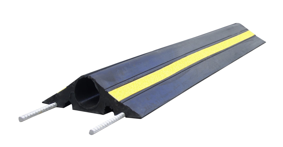 TieDex UK 1 m Black, Yellow Cable Cover in Rubber, 60 mm ID