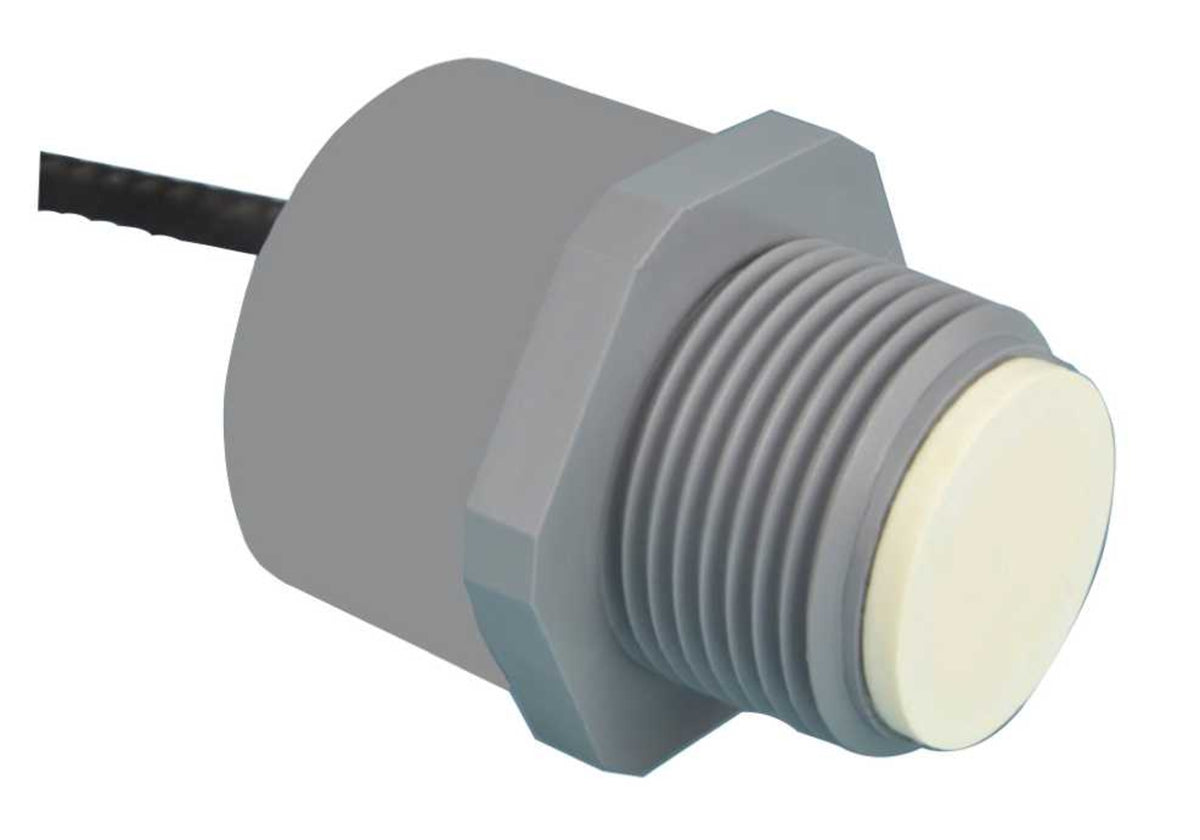 TieDex UK Ultrasonic Level Sensor, Threaded, Housing Polyvinyl Chloride