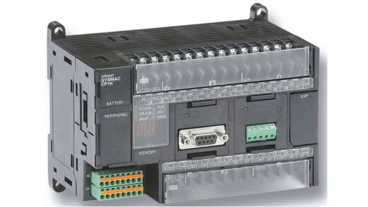 Omron CP1H Series PLC CPU, 24-Input, Pulse Input, 16 Outputs, Relay Output
