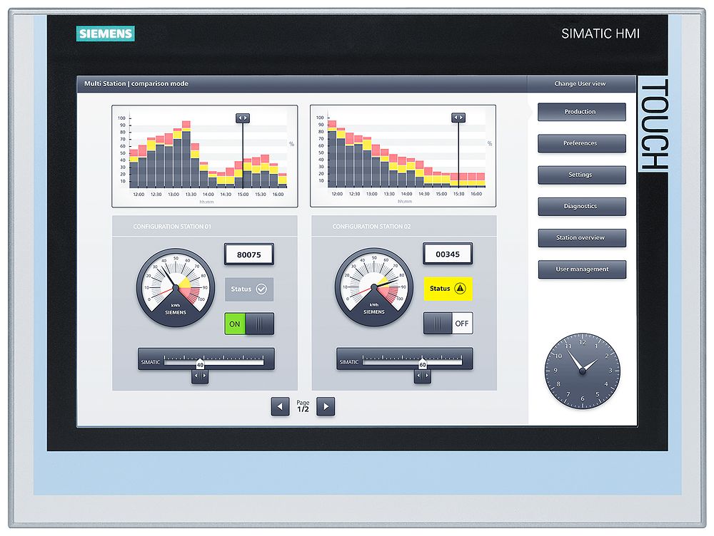 Siemens TP1500 Comfort Series HMI Panel - 15.4 in, TFT Display, 1280 x 800 pixel