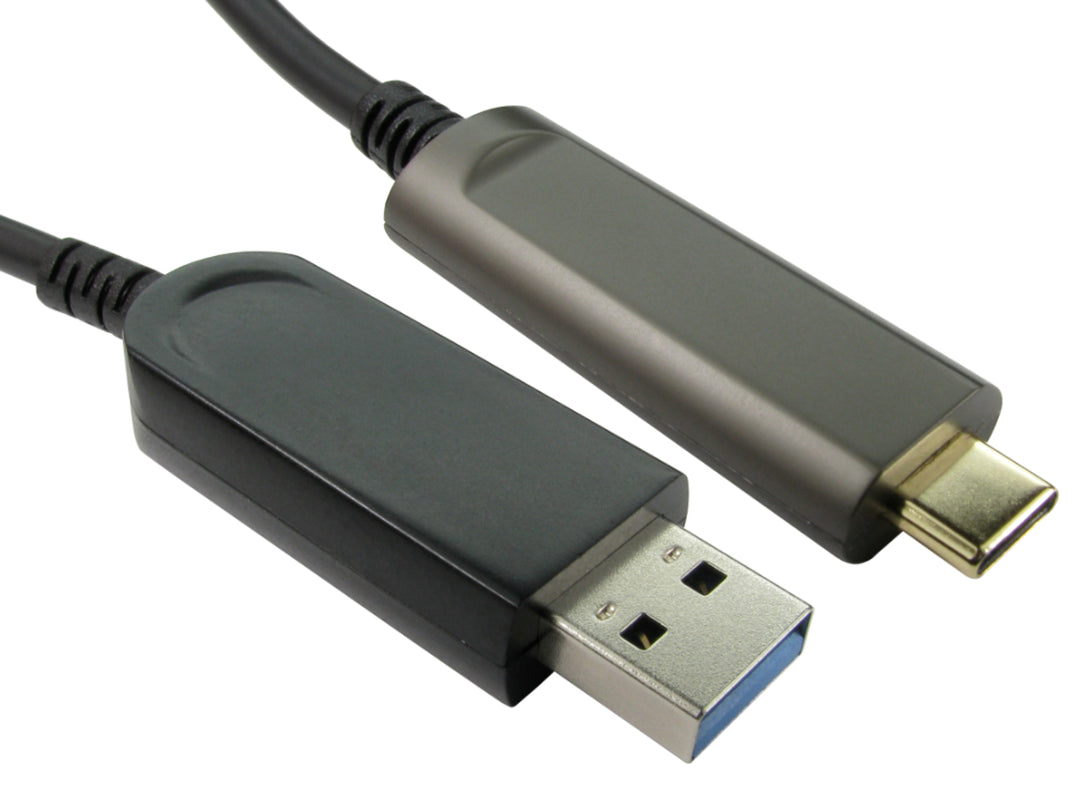 TieDex UK USB Cable, Male USB Type A to Male, USB 3.1 USB Type C, Black, 5 m