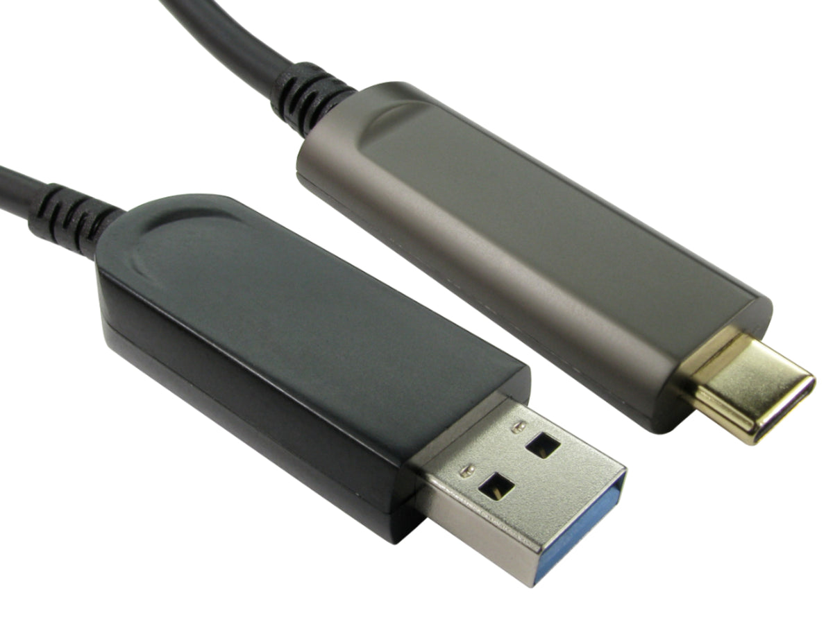 TieDex UK USB Cable, Male USB Type A to Male, USB 3.1 USB Type C, Black, 10 m