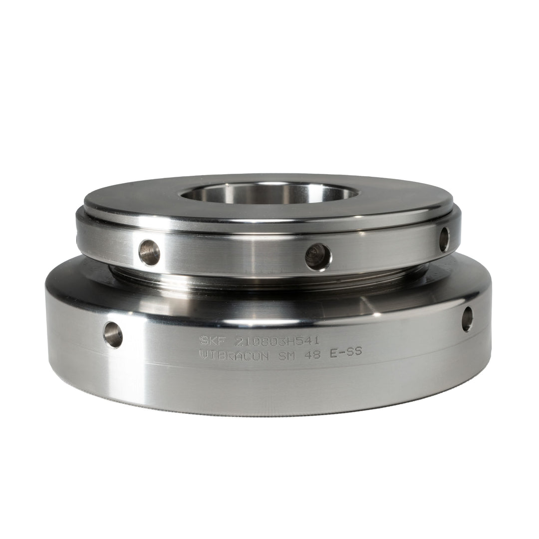 SKF Circular M48 x 56 Anti-Vibration Mount, Adjustable Chocks with 1150 kN Compression, 60mm Bore, 210 mm OD, 89 mm H_SM 48 E-SS