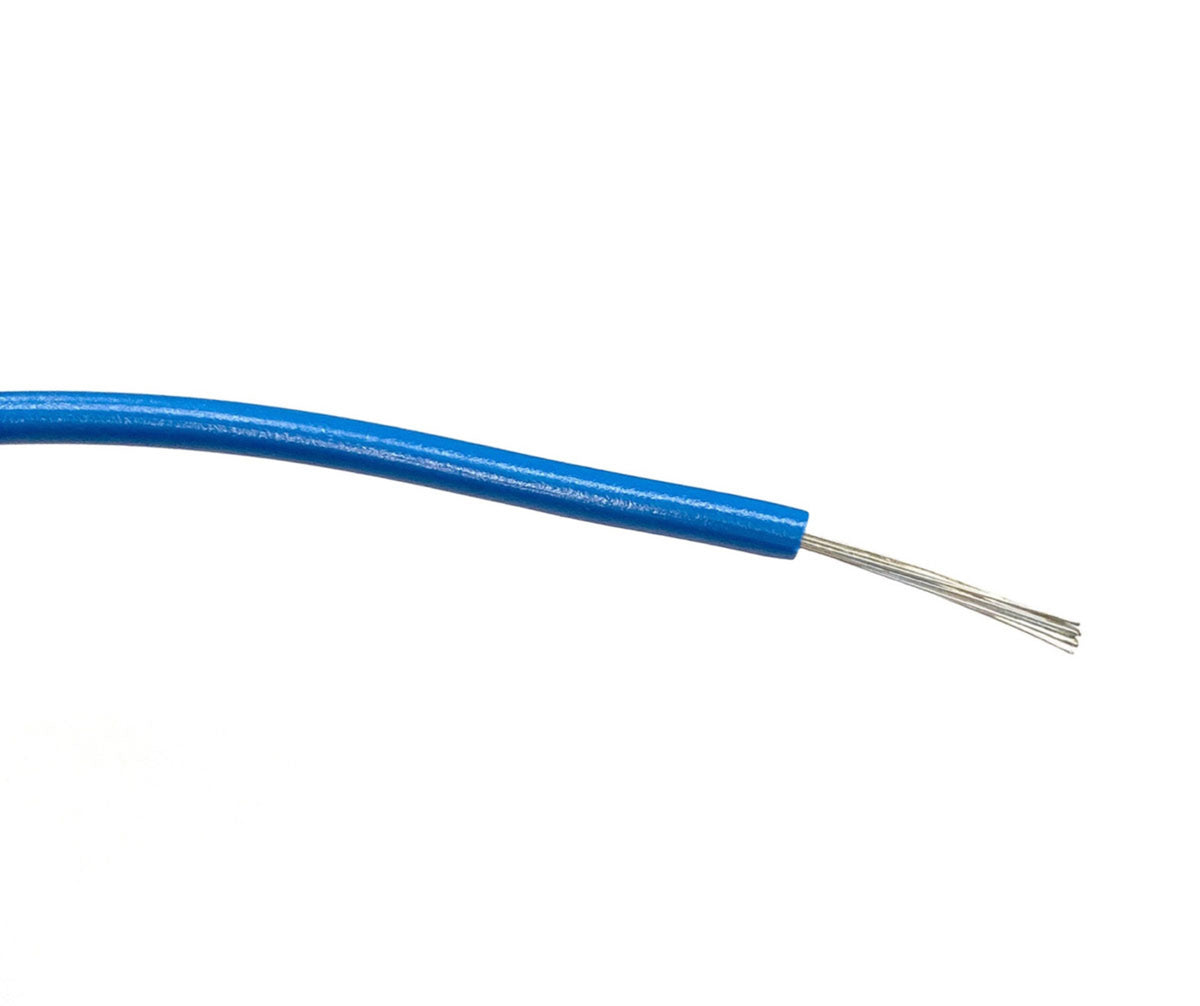 TieDex UK Defence Standard 61-12 (Part 6) Series Blue Hook Up Wire, 16 x 0.2 mm, 200 μm core strands, 500 m, Polyvinyl