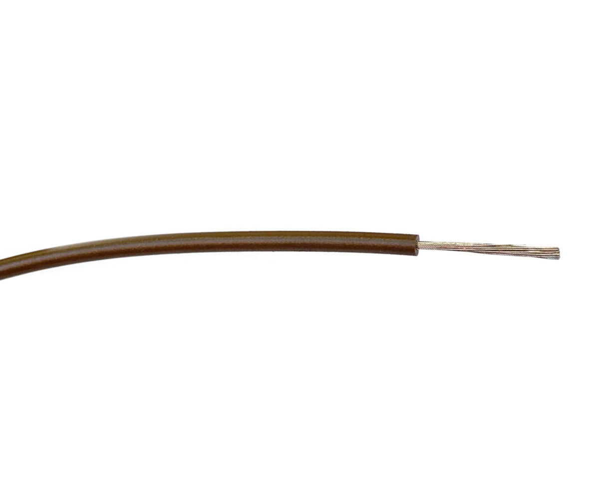 TieDex UK Brown Hook Up Wire, 24/0.2 mm, 0.2 mm core strands, 500 m, Polyvinyl Chloride