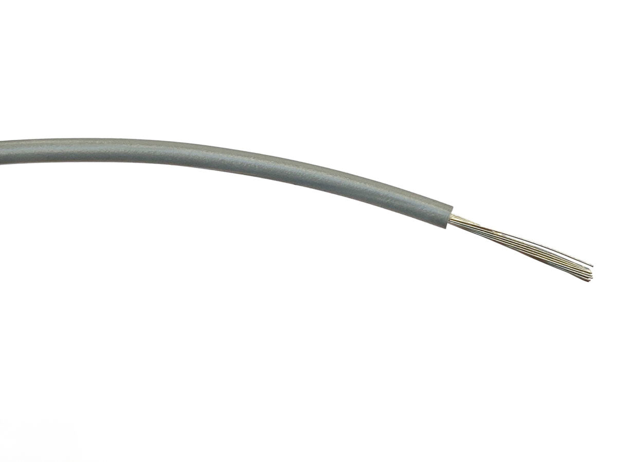 TieDex UK Grey Hook Up Wire, 24/0.2 mm, 0.2 mm core strands, 500 m, Polyvinyl Chloride