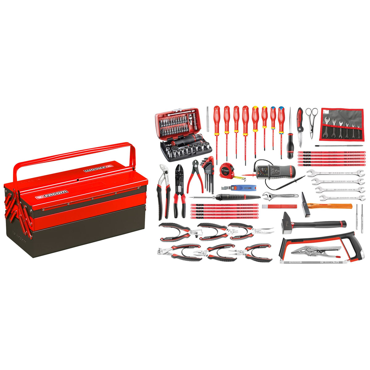 Facom 101 Piece Electrician Tool Kit with Box