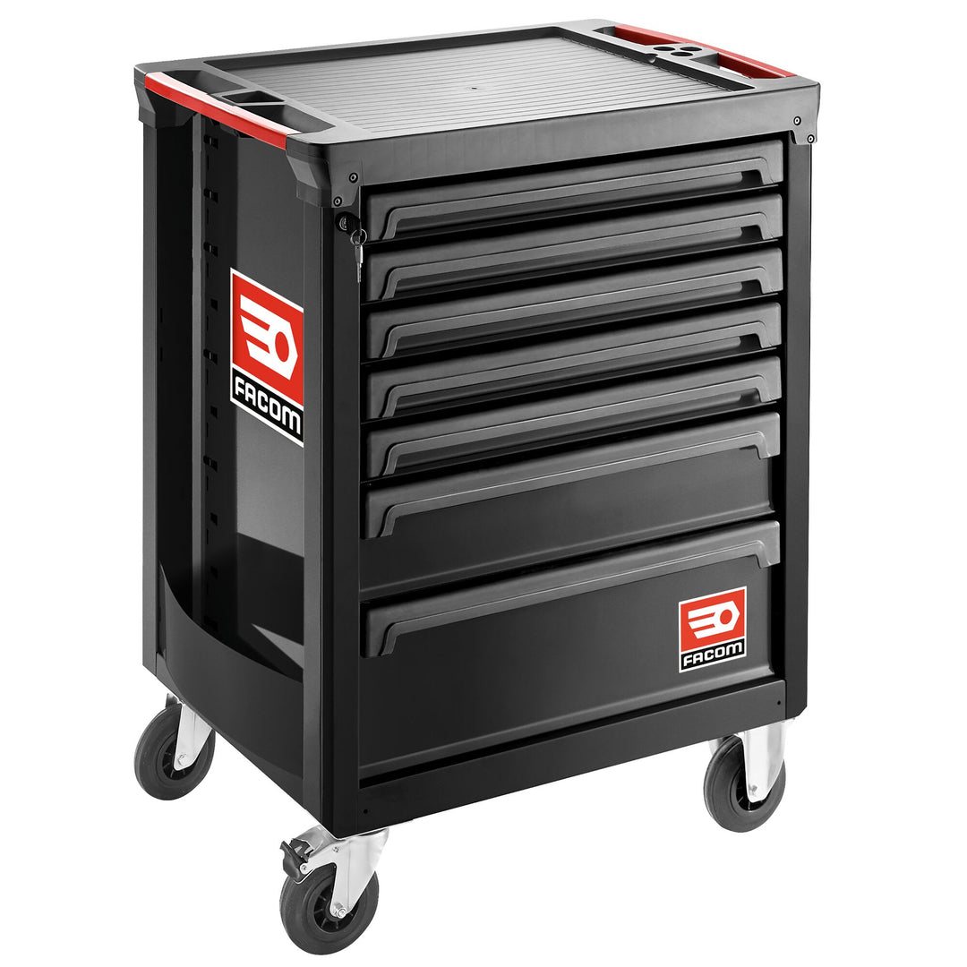 Facom 7 Drawer Wheeled Roller Cabinet, Fibre, Polypropylene