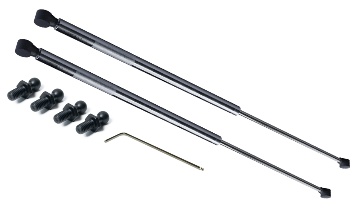 TieDex UK Stainless Steel Gas Strut, with Ball & Socket Joint, 750 mm Extended Length, 300 mm Stroke Length