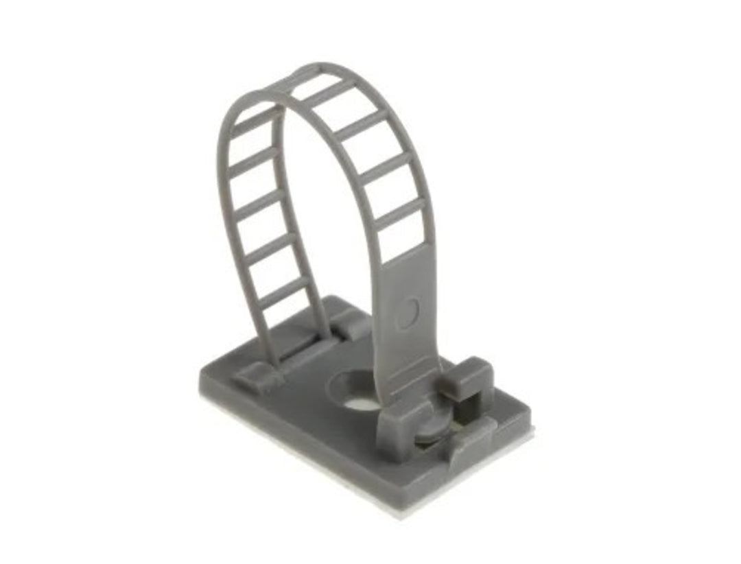 TieDex UK Grey Polyamide 66 Cable Clip, 22 mm Max. Bundle Self-Adhesive 30.5 mm 21mm 90 mm