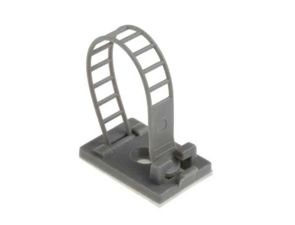TieDex UK Grey Polyamide 66 Cable Clip, 22 mm Max. Bundle Self-Adhesive 30.5 mm 21mm 90 mm