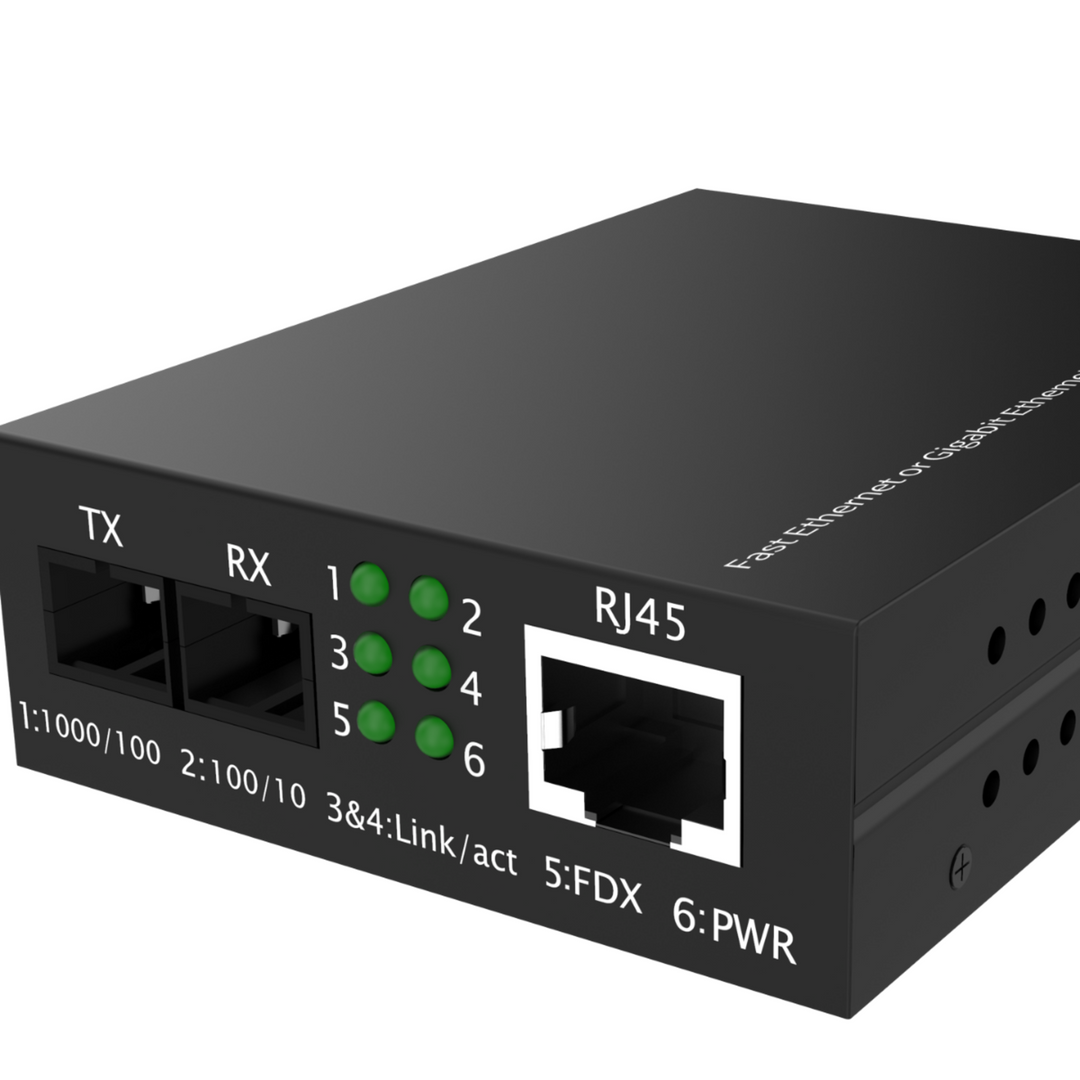 TieDex UK RJ45, SFP Ethernet Media Converter, Single Mode 20 km