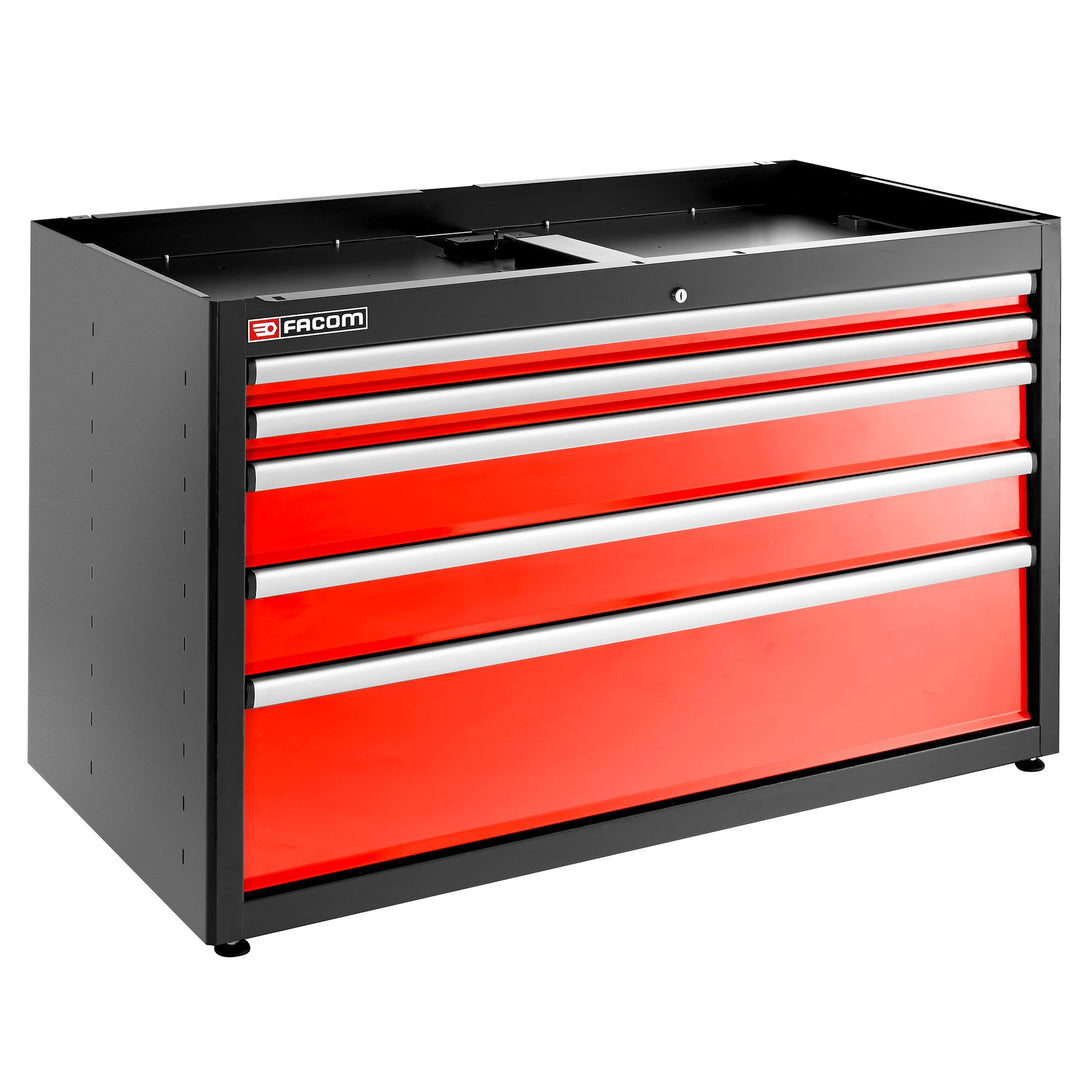 Facom 5 Drawer Cabinet, Epoxy Coated Metal