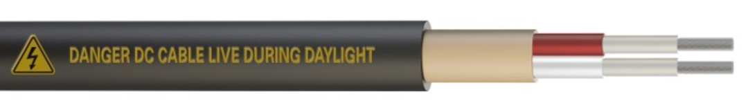 TieDex UK 2 Core Double Insulated Cable, Black 6mm² 90 °C, 50 m Tuff