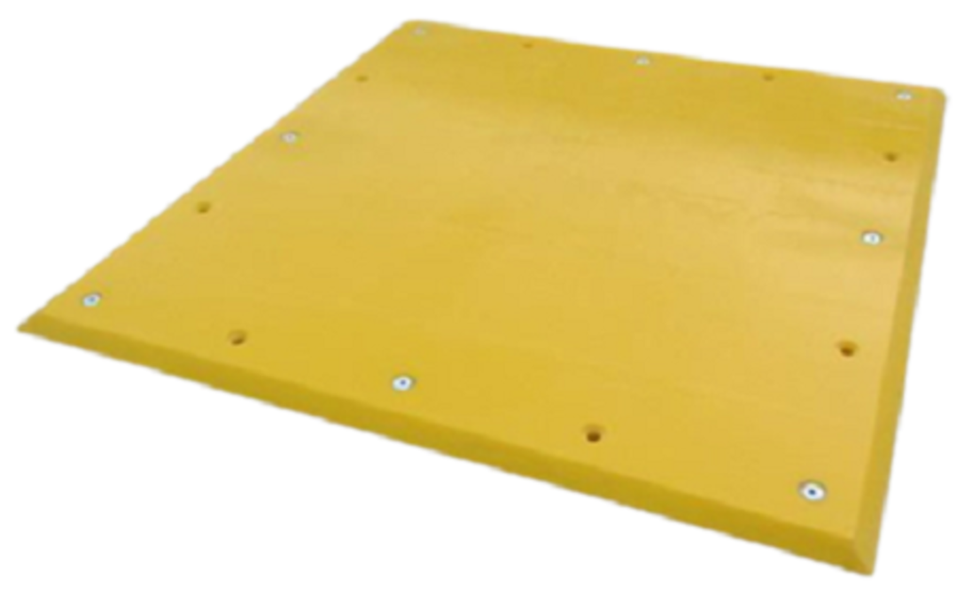 TieDex UK Yellow Trailer Plate, Yellow Tape, Polyethylene, Polyurethane