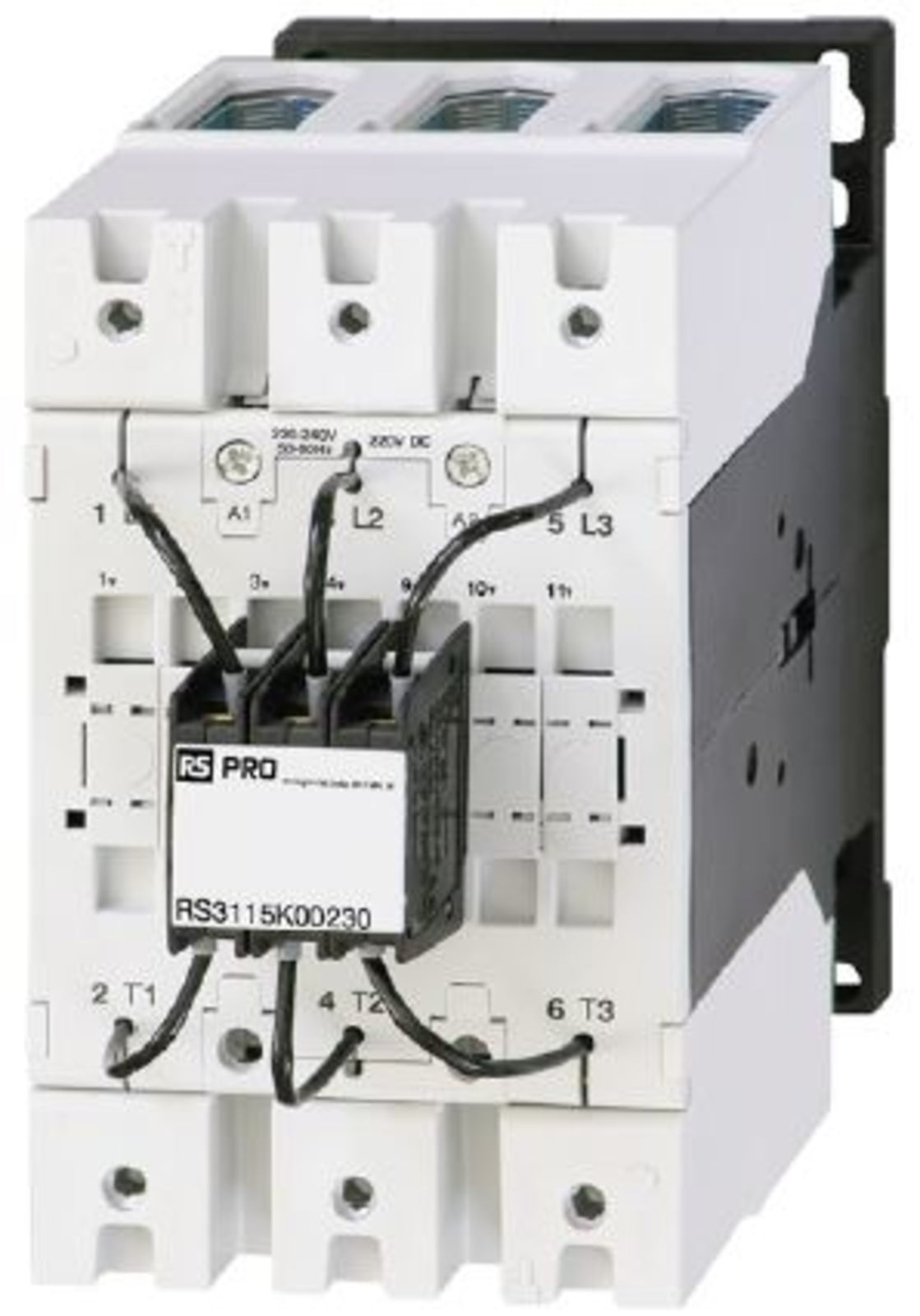 TieDex UK Contactor, 230V ac Coil, 3-Pole, 115 A, 100 kVA, 3V, 400 V