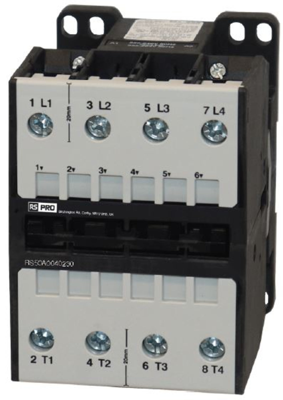 TieDex UK Contactor, 230V ac Coil, 4-Pole, 74 A, 37 kW 400V, 3V, 400 V