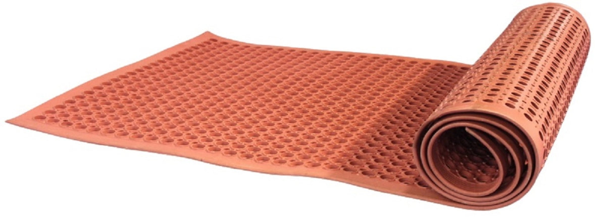 TieDex UK Roll Styrene Butadiene Rubber, Natural Rubber Anti-Fatigue Mat 1m x 10 m x 12 mm, Tan