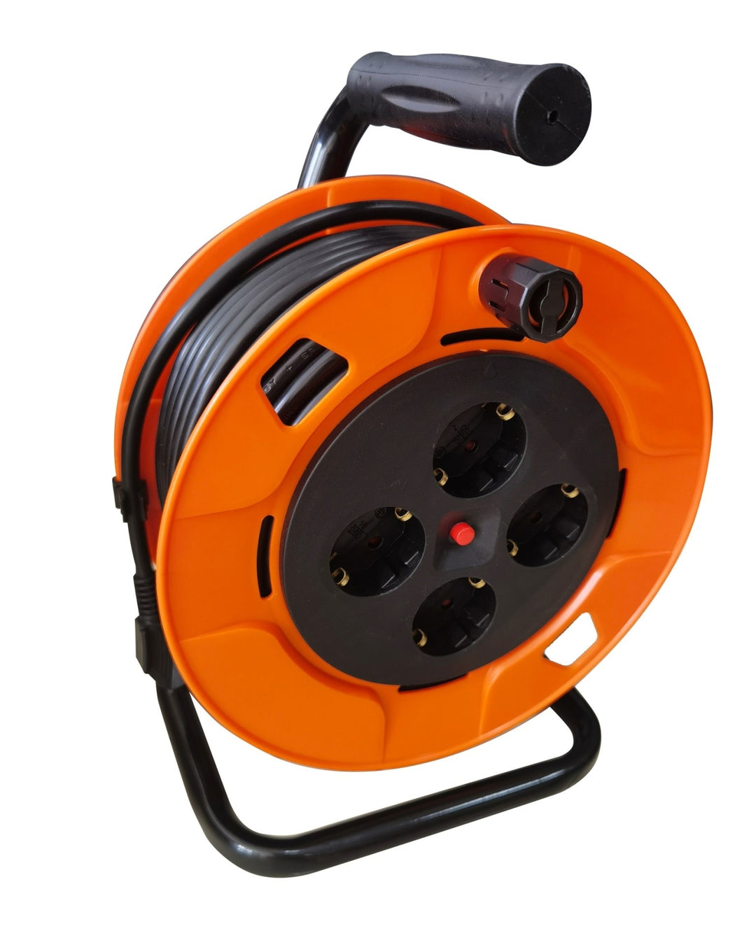 TieDex UK 50 m 4 Socket Type F - German Schuko Cable Reel Cable Reel, 250V, IP20