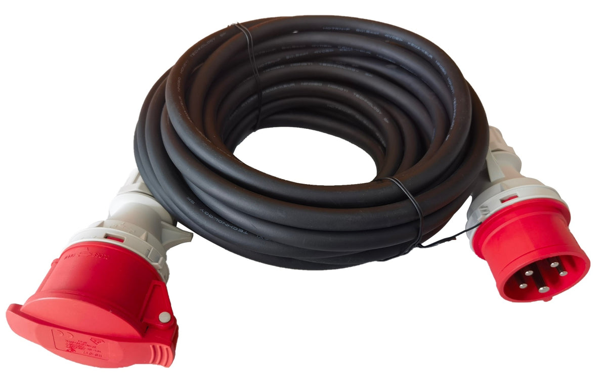 TieDex UK 25 m 1 Socket CEE Extension Lead Extension Lead, 400V, IP44