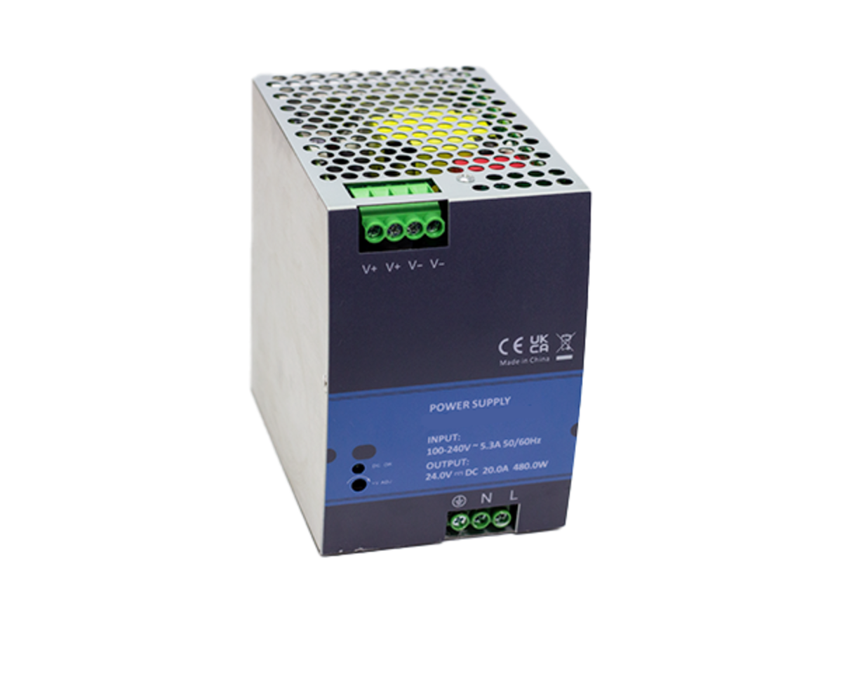TieDex UK Power Supply DIN Rail Power Supply 264V ac AC Input 24V dc, 20 A Output DC 480 W