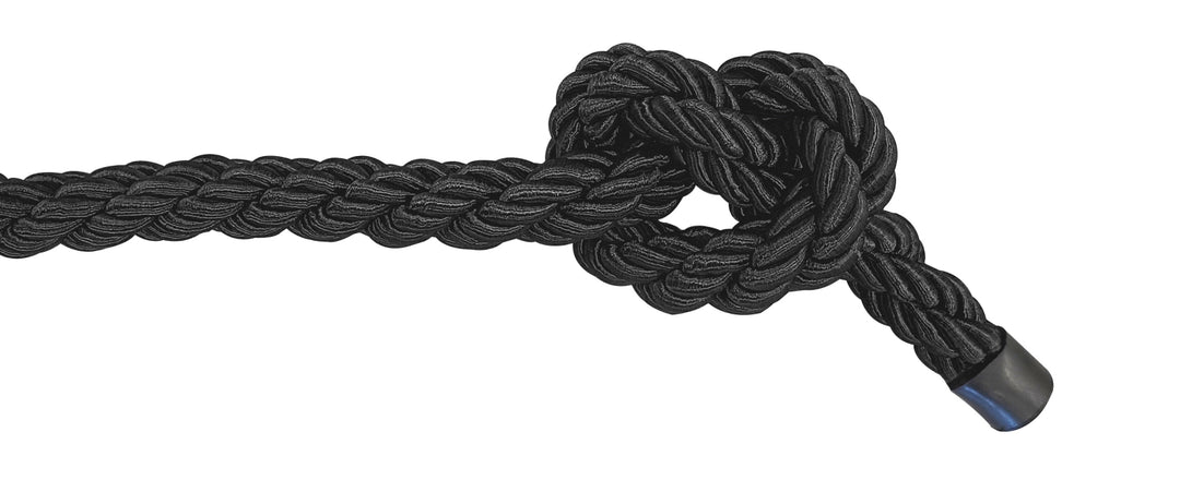 TieDex UK Black Safety Barrier, Black Tape, Velvet, Velvet, Rope, 10 m