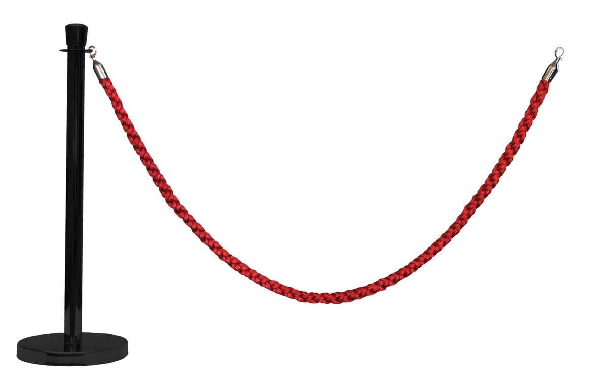 TieDex UK Red Post, Red Tape, Steel, Rope, 2 m