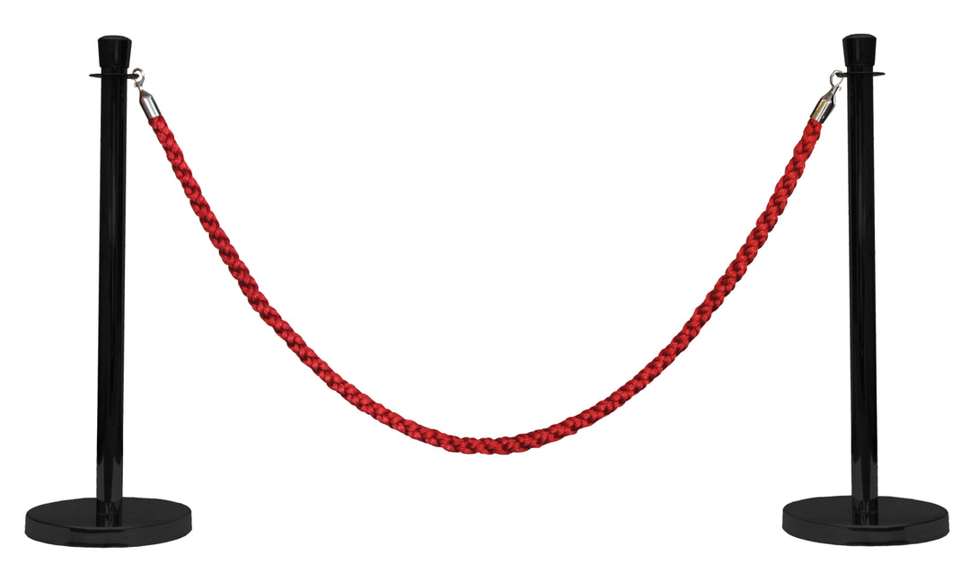TieDex UK Red Post, Red Tape, Steel, Rope, 2 m