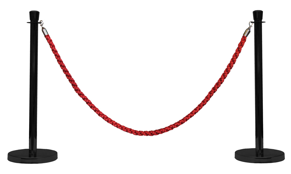 TieDex UK Red Post, Red Tape, Steel, Rope, 2 m